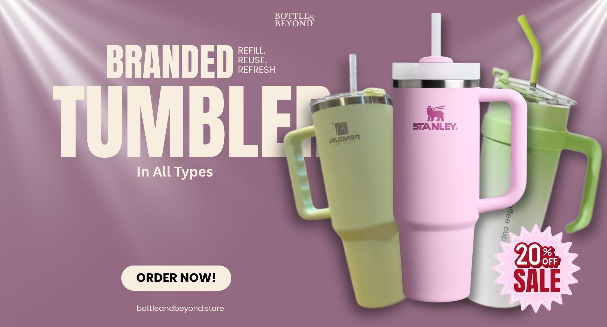 Stainless steel coffee tumbler cup – 20oz – stanley tumbler – Bottle & Beyond Pakistan