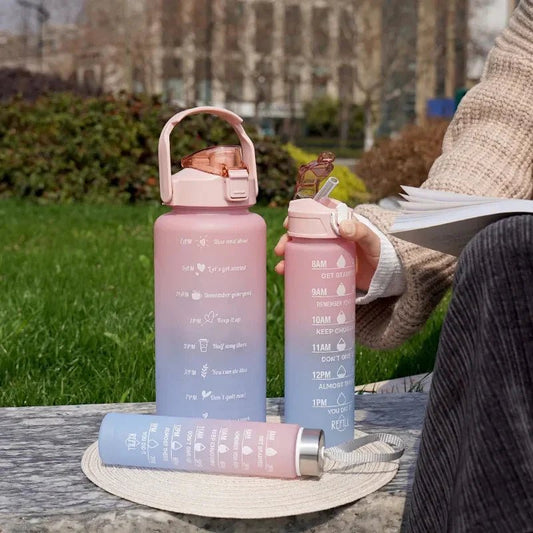 Motivational 3 in 1 Water Bottle - Bottle and beyond